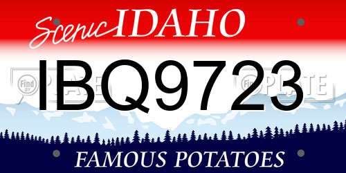 IBQ9723 Idaho License Plate