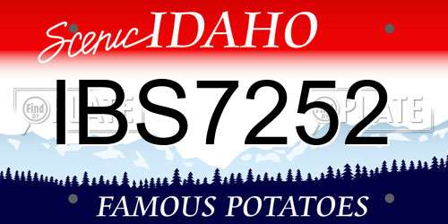 IBS7252 Idaho License Plate