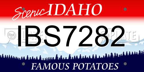 IBS7282 Idaho License Plate