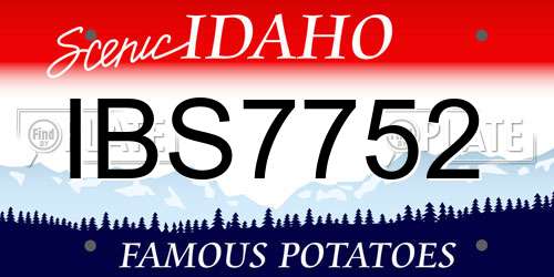 IBS7752 Idaho License Plate