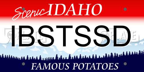 IBSTSSD Idaho License Plate