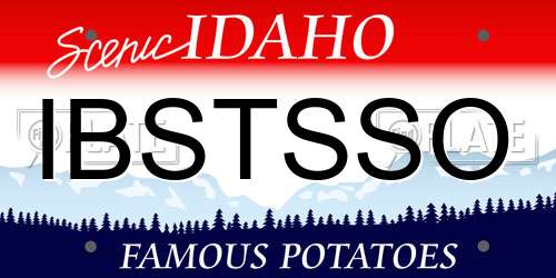 IBSTSSO Idaho License Plate