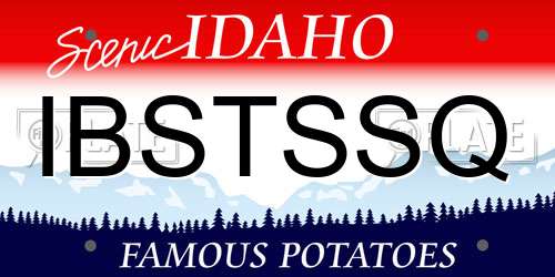 IBSTSSQ Idaho License Plate