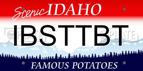 IBSTTBT Idaho License Plate