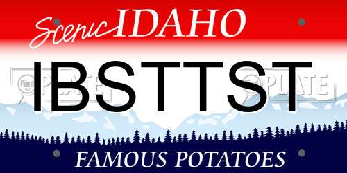 IBSTTST Idaho License Plate