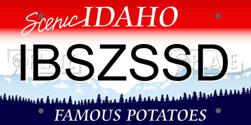 IBSZSSD Idaho License Plate