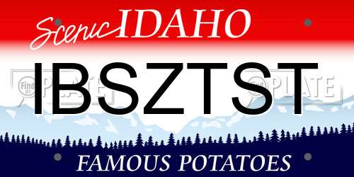 IBSZTST Idaho License Plate