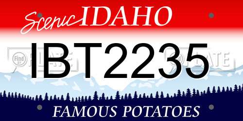 IBT2235 Idaho License Plate