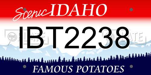 IBT2238 Idaho License Plate