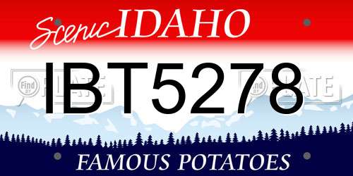 IBT5278 Idaho License Plate