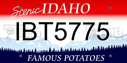IBT5775 Idaho License Plate