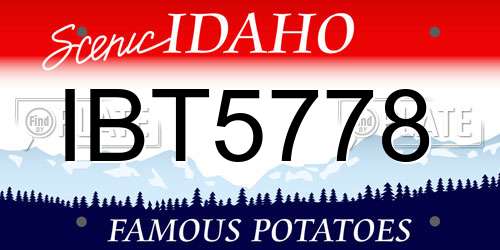 IBT5778 Idaho License Plate