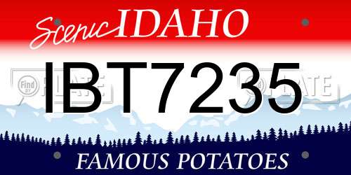 IBT7235 Idaho License Plate