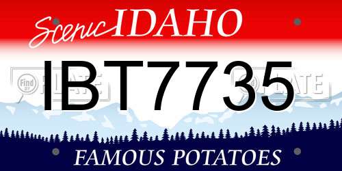 IBT7735 Idaho License Plate