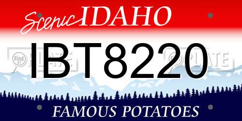 IBT8220 Idaho License Plate