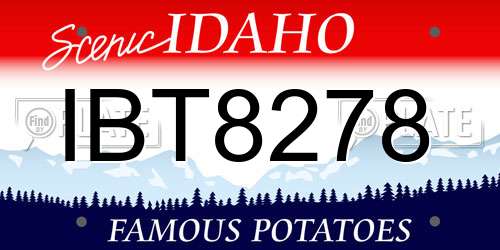 IBT8278 Idaho License Plate