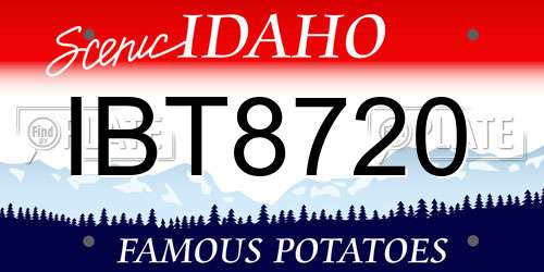 IBT8720 Idaho License Plate