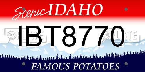IBT8770 Idaho License Plate