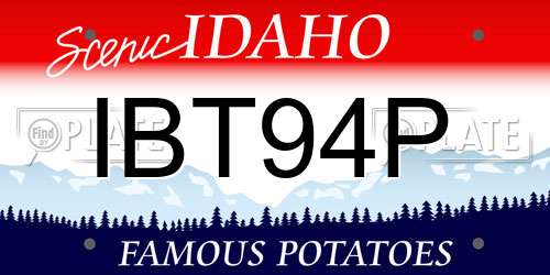 IBT94P Idaho License Plate