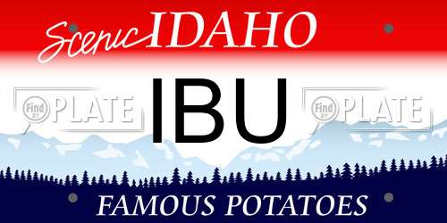 IBU Idaho License Plate