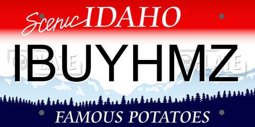 IBUYHMZ Idaho License Plate