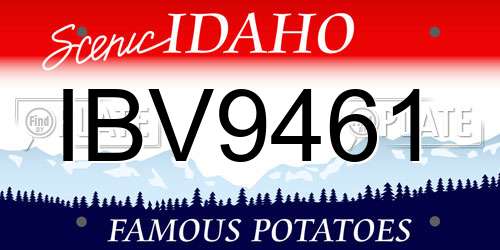 IBV9461 Idaho License Plate