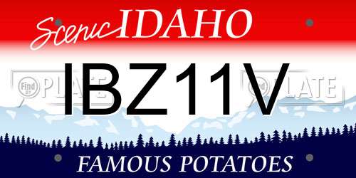IBZ11V Idaho License Plate