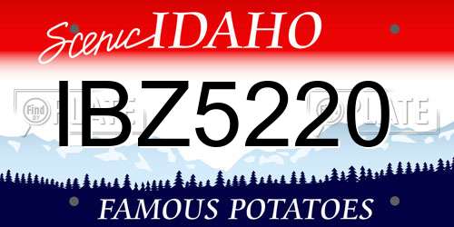IBZ5220 Idaho License Plate