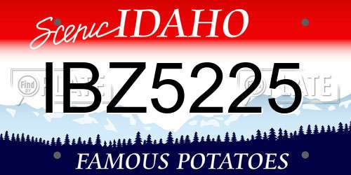 IBZ5225 Idaho License Plate