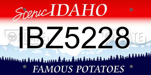 IBZ5228 Idaho License Plate