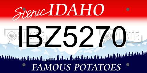 IBZ5270 Idaho License Plate