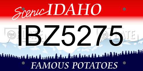 IBZ5275 Idaho License Plate