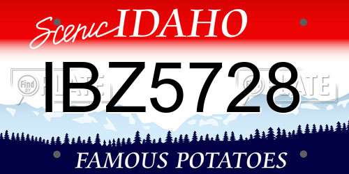 IBZ5728 Idaho License Plate