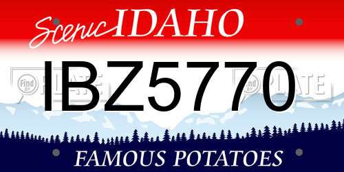 IBZ5770 Idaho License Plate