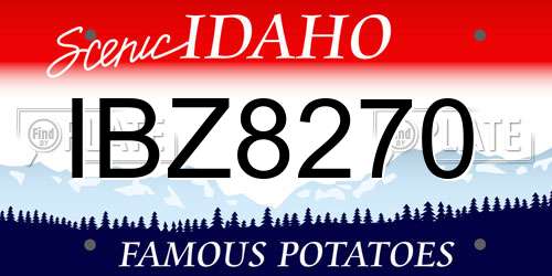 IBZ8270 Idaho License Plate