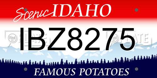 IBZ8275 Idaho License Plate