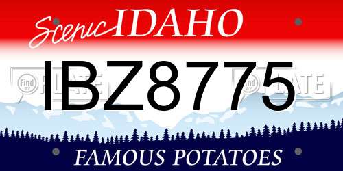 IBZ8775 Idaho License Plate