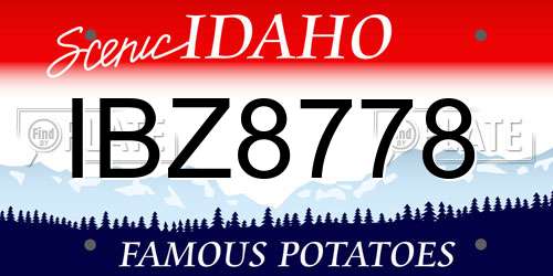 IBZ8778 Idaho License Plate