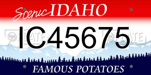 IC45675 Idaho License Plate