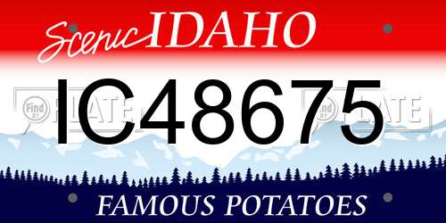 IC48675 Idaho License Plate