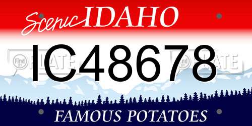 IC48678 Idaho License Plate