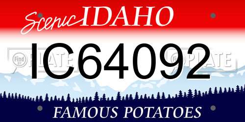 IC64092 Idaho License Plate