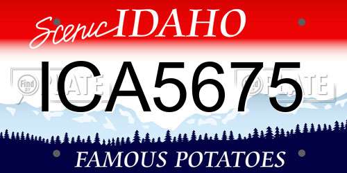 ICA5675 Idaho License Plate