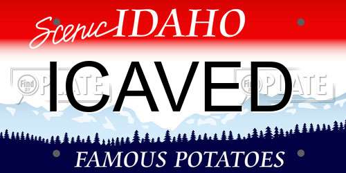 ICAVED Idaho License Plate