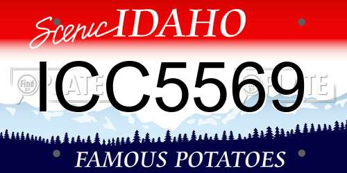 ICC5569 Idaho License Plate