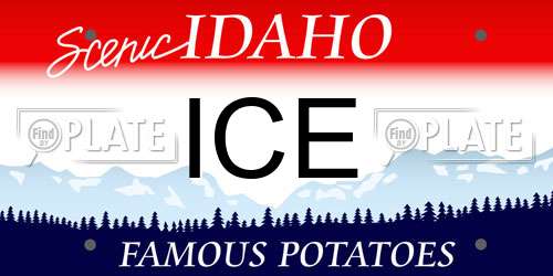 ICE Idaho License Plate