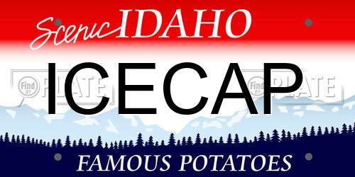 ICECAP Idaho License Plate