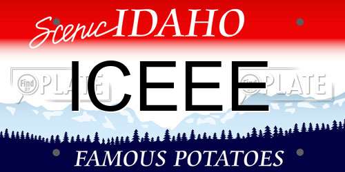 ICEEE Idaho License Plate