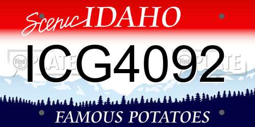 ICG4092 Idaho License Plate