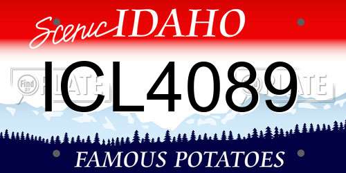 ICL4089 Idaho License Plate